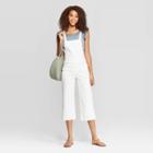 Women's Sleeveless Back Tie Straight Overalls - Universal Thread White