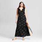 Women's Floral Print Plus Size Maxi Dress - Universal Thread Black