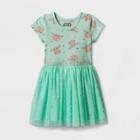 Star Wars: The Mandalorian Toddler Girls' Baby Yoda Printed Tutu Dress - 12m, Green/silver