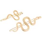 L. Erickson Snake Tige Boule Hair Clip Set - Gold
