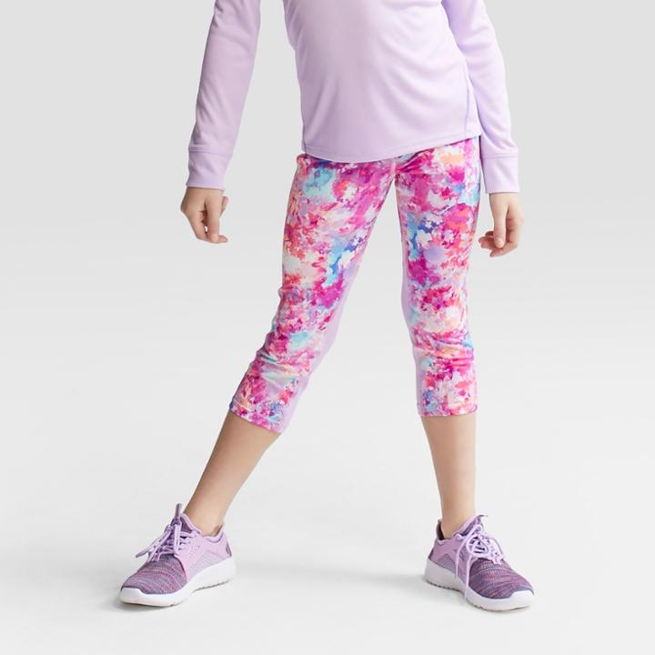 Girls' Elevated Printed Capri Leggings - C9 Champion Floral Xl,