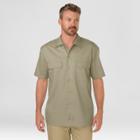 Dickies Men's Big & Tall Original Fit Short Sleeve Twill Work Shirt- Desert