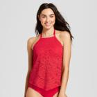 Women's Crochet Halter Tankini - Mossimo Red Pepper