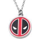 Women's Marvel Deadpool Stainless Steel Small Pendant With Chain (18 + 2 Ext.), Women's,