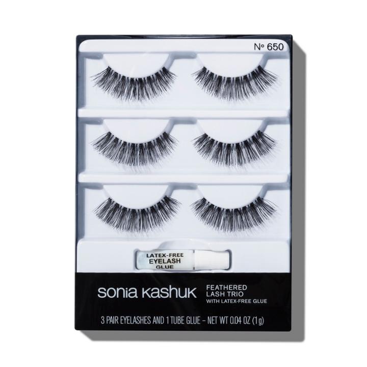 Sonia Kashuk Feathered False Eyelashes Trio - 3 Pair, Black