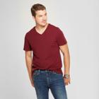 Men's Standard Fit V-neck Short Sleeve T-shirt - Goodfellow & Co Berry Cobbler