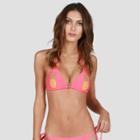 Sugar Coast By Lolli Women's Pineapple Triangle Bikini Swim Tops - Coral
