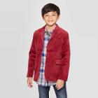 Boys' Long Sleeve Velvet Blazer - Cat & Jack Maroon