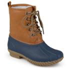 Boys' Journee Collection Dreena Lace-up Fashion Boots - Brown/blue