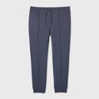 Men's Big & Tall Tapered Pintuck Fleece Jogger Pants - Goodfellow & Co Blue