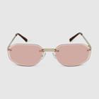 Women's Rimless Geo Rectangle Sunglasses - Wild Fable Gold