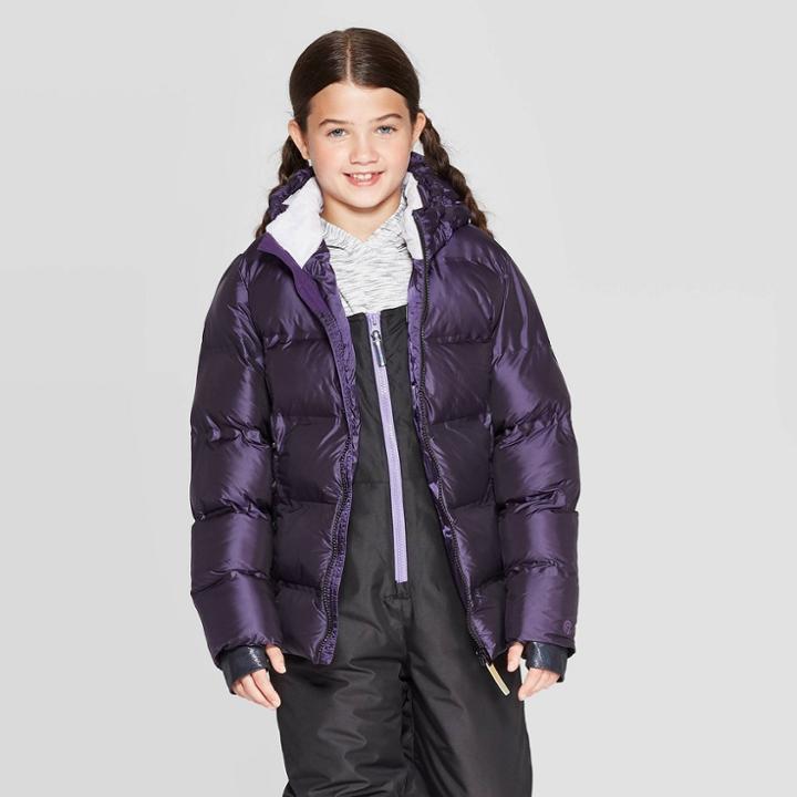Girls' Puffer Jacket - C9 Champion Black L, Girl's,