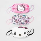 Kids' 3pk Hello Kitty Face Mask, Purple/pink