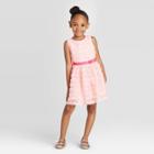 Toddler Girls' Heart Dress - Cat & Jack Pink 12m, Toddler Girl's