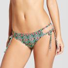 Women's Wide Side Cheeky Bikini Bottom - Xhilaration Multi Ikat S,