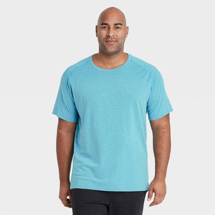 Men's Short Sleeve Seamless T-shirt - All In Motion Turquoise