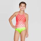 Girls' Water Melon Print One Piece Swimsuit With Skirt Set - Cat & Jack Pink