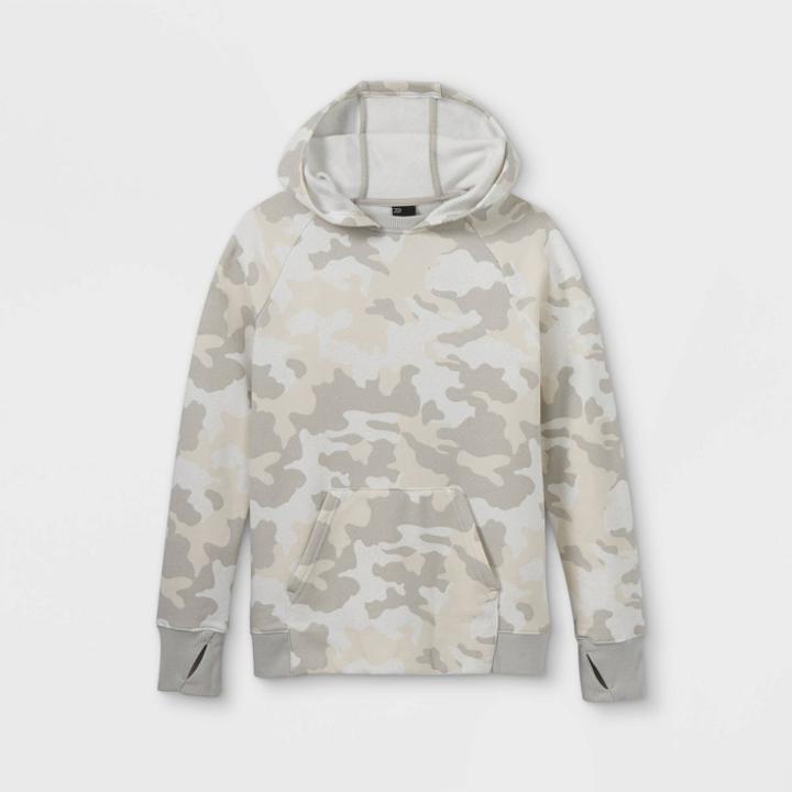 Boys' Fleece Hooded Sweatshirt - All In Motion White
