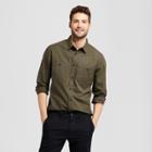 Men's Standard Fit Military Long Sleeve Shirt - Goodfellow & Co Green