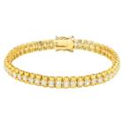 Target Women's Round-cut Cubic Zirconia Line Bracelet Gold Plated,