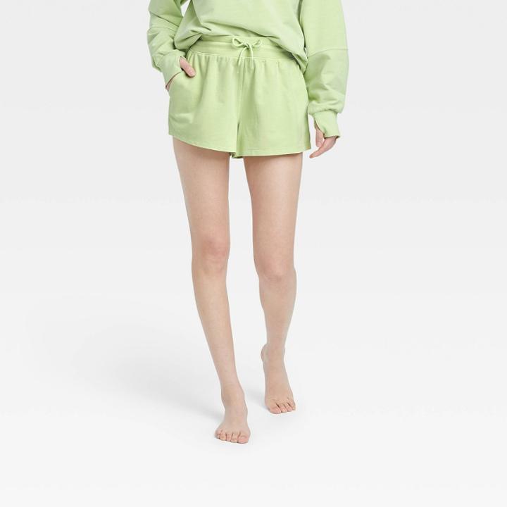 Women's French Terry Shorts 3.5 - All In Motion Lime Green