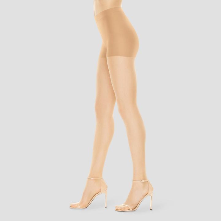 Hanes Premium Women's Perfect Nudes Control Top Silky Ultra Sheer Pantyhose - Buff