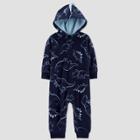 Baby Boys' Dino Hooded Fleece Romper - Just One You Made By Carter's Navy Newborn, Boy's, Blue