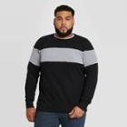 Men's Tall Regular Fit Fleece Crew Sweatshirt - Goodfellow & Co Black