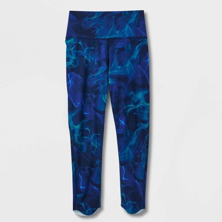 Girls' Performance Cropped Leggings - All In Motion Dark Blue
