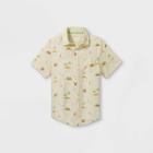 Boys' Challis Short Sleeve Button-down Shirt - Cat & Jack Cream