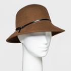 Women's Trench Faux Suede Fashion Hat - A New Day Brown, Camel