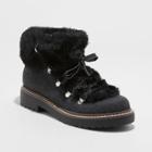 Women's Tessie Faux Fur Hiker Boots - A New Day Gray