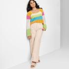 Women's Low-rise Wide Leg Cargo Pants - Wild Fable Beige Xxs