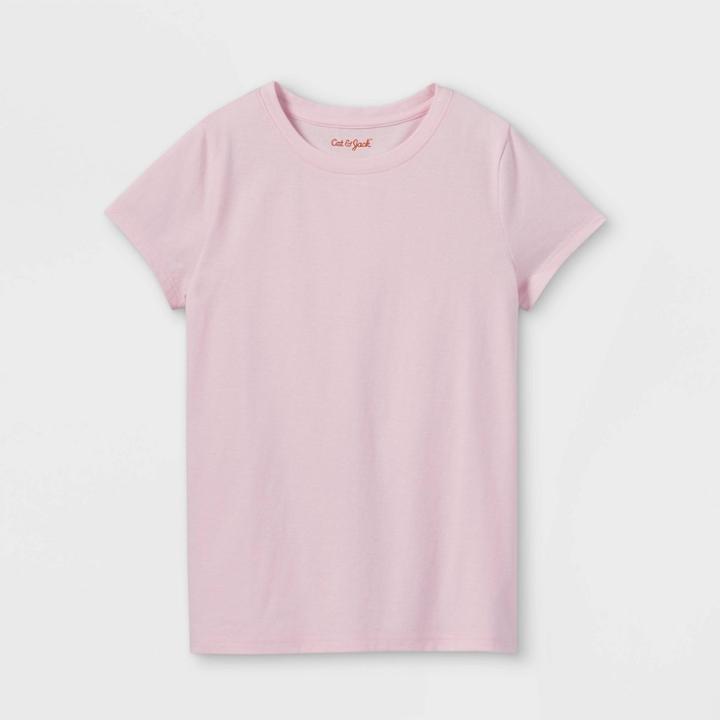 Girls' Short Sleeve T-shirt - Cat & Jack Light Pink