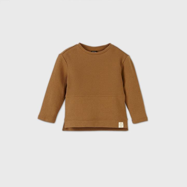 Toddler Boys' Crew Neck Sweatshirt - Art Class Brown