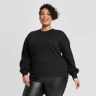 Women's Plus Size Crewneck Sweatshirt - Ava & Viv Black X, Women's