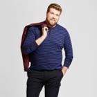 Men's Big & Tall Standard Fit Long Sleeve Henley T-shirt - Goodfellow & Co Navy (blue)
