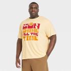 Men's Big & Tall Printed Graphic T-shirt - Goodfellow & Co Yellow/letters