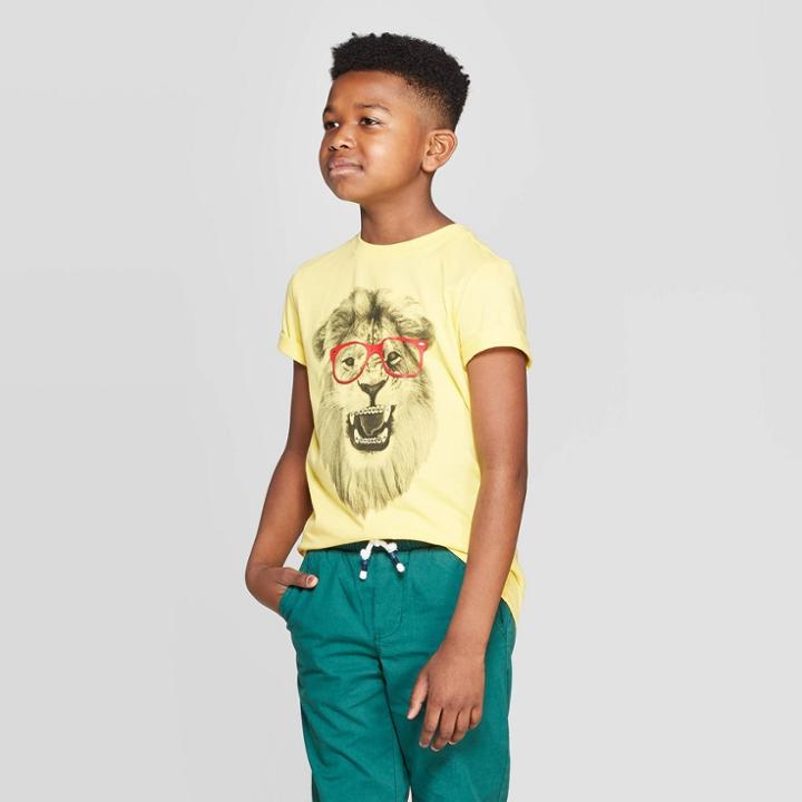 Boys' Short Sleeve Graphic T-shirt - Cat & Jack Yellow