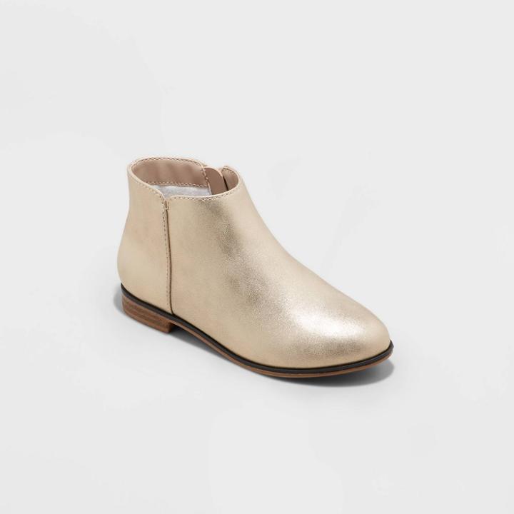 Girls' Opal Zipper Slip-on Chelsea Boots - Cat & Jack Gold
