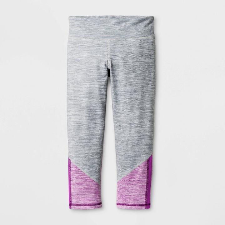 Girls' Elevated Performance Capri Leggings - C9 Champion Concrete Grey