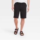 Men's 10.5 Slim Fit Flat Front Chino Shorts - Goodfellow & Co Black