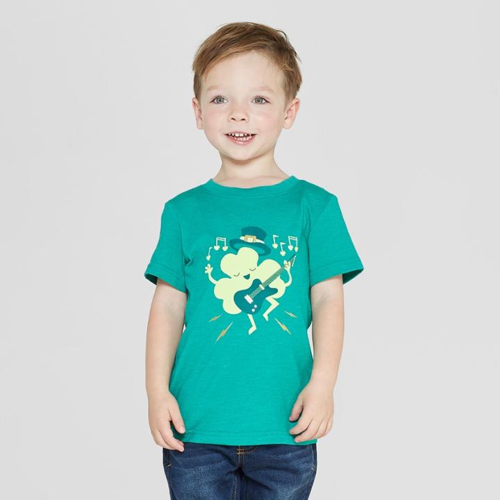 Toddler Boys' Short Sleeve St. Patrick's Day Shamrocker T-shirt - Cat & Jack Green