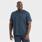 Men's Big & Tall Short Sleeve Soft Stretch T-shirt - All In Motion Navy Blue