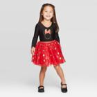 Disney Toddler Girls' Minnie Mouse Long Sleeve Tutu Dress - Black
