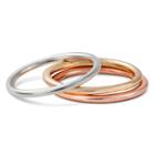 Target Women's Stackable Bands Ring - Gold Silver Rose (size