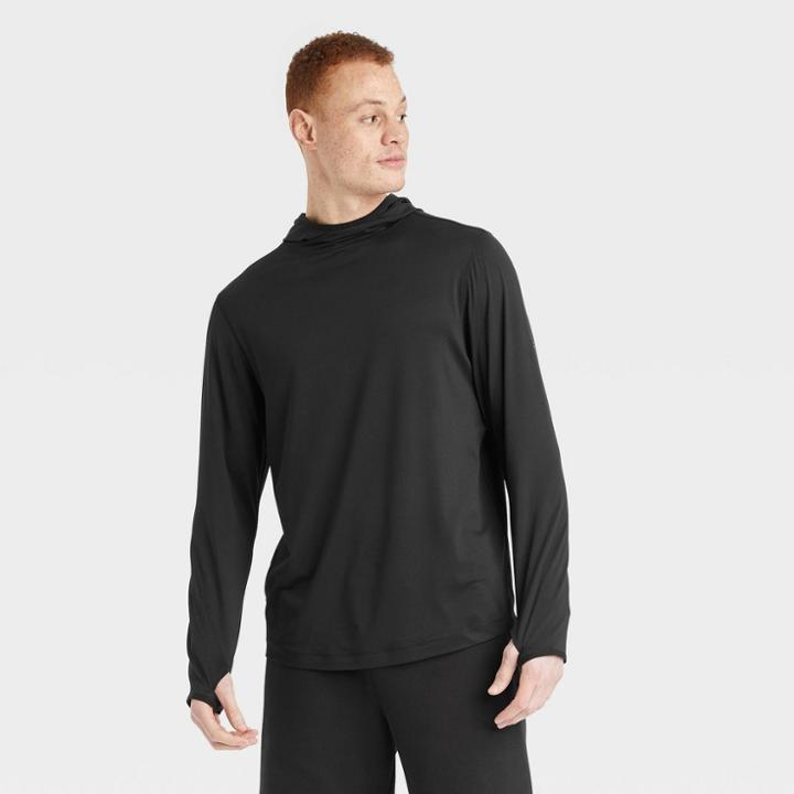 Men's Long Sleeve Upf T-shirt - All In Motion Black