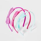 Girls' 3pk Woven Glitter Headbands With Bow - Cat & Jack