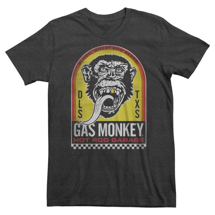 Fast N' Loud Gas Monkey Men's Logo T-shirt Charcoal