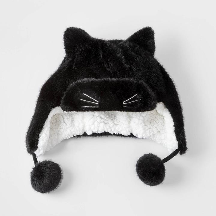 Girls' Earflap Hat - Cat & Jack Black